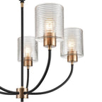 Millennium Lighting 9425-MB/MG Matte Black Modern Gold Chandelier Ceiling Light Image 4