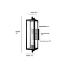 Millennium Lighting 230101-TBK Textured Black Outdoor Wall Sconce Image 3