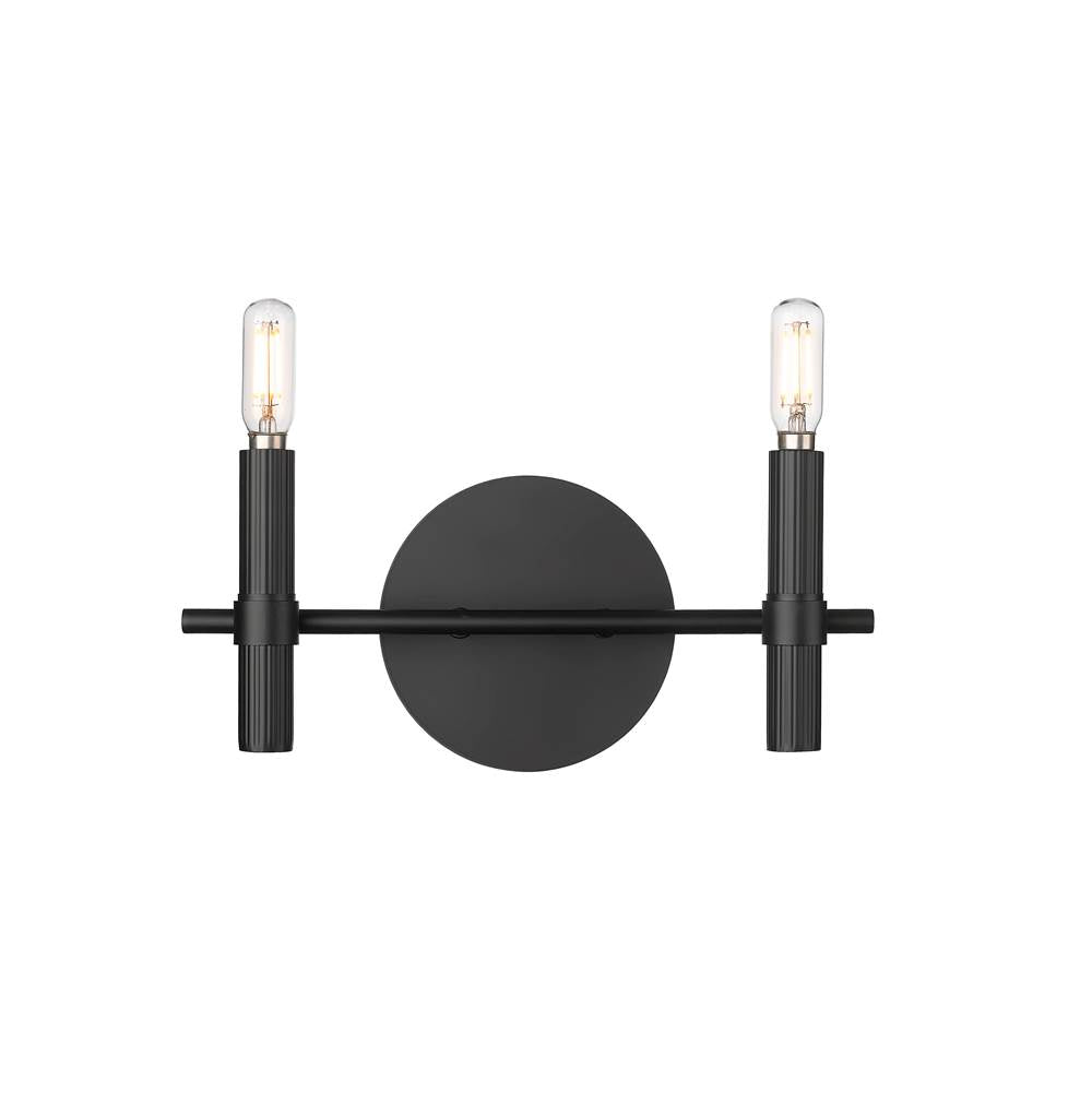 Millennium Lighting 25602-MB Matte Black Skyva 6'' High 2-light Vanity - Matte Black Image 6
