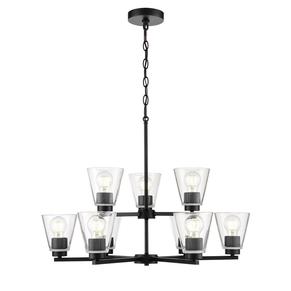 Millennium Lighting Strayhan 28.5'' 9-light Chandelier - Brushed Nickel
