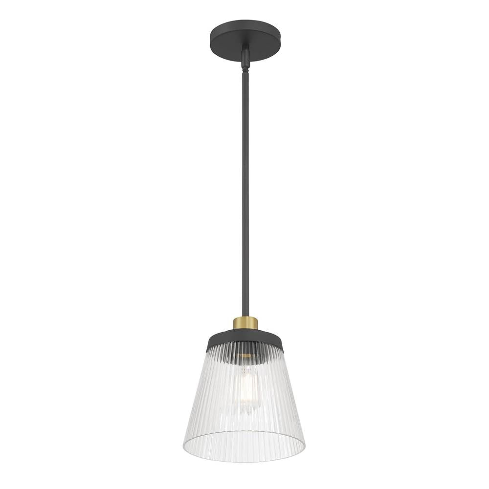 Millennium Lighting 9301-MB/VB Matte Black Lustria  8'' Wide 1-light Mini Pendant Image 1