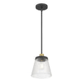 Millennium Lighting 9301-MB/VB Matte Black Lustria  8'' Wide 1-light Mini Pendant Image 1