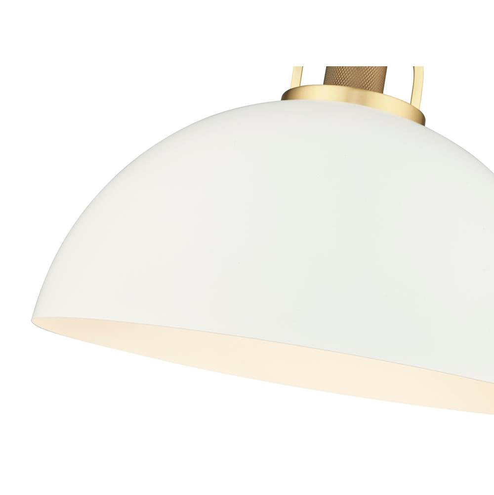 Millennium Lighting 20991-VB/MW Vintage Brass,Matte White Pendant Light Image 3