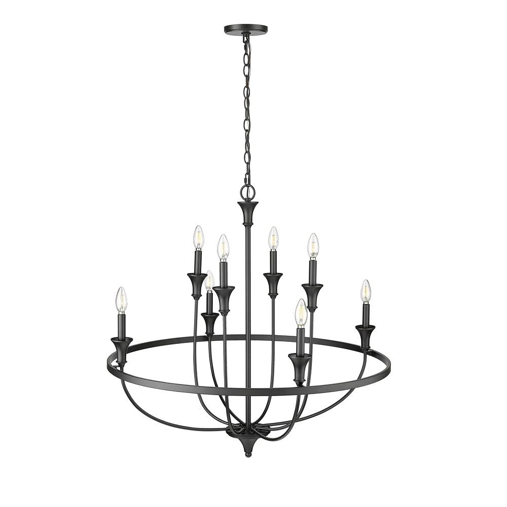 Millennium Lighting 28108-MB Matte Black Chandelier Ceiling Light Image 4