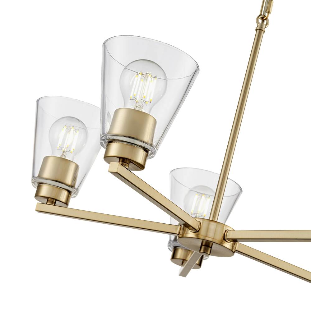 Millennium Lighting 64105-MG Modern Gold Strayhan 24'' 5-light Chandelier - Modern Gold Image 4
