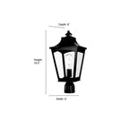 Millennium Lighting 10941-PBK Powder Coated Black Outdoor Post Lantern Image 2