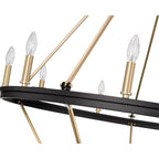 Millennium Lighting 95015-MB/MG Matte Black,Modern Gold Chandelier Ceiling Light Image 3