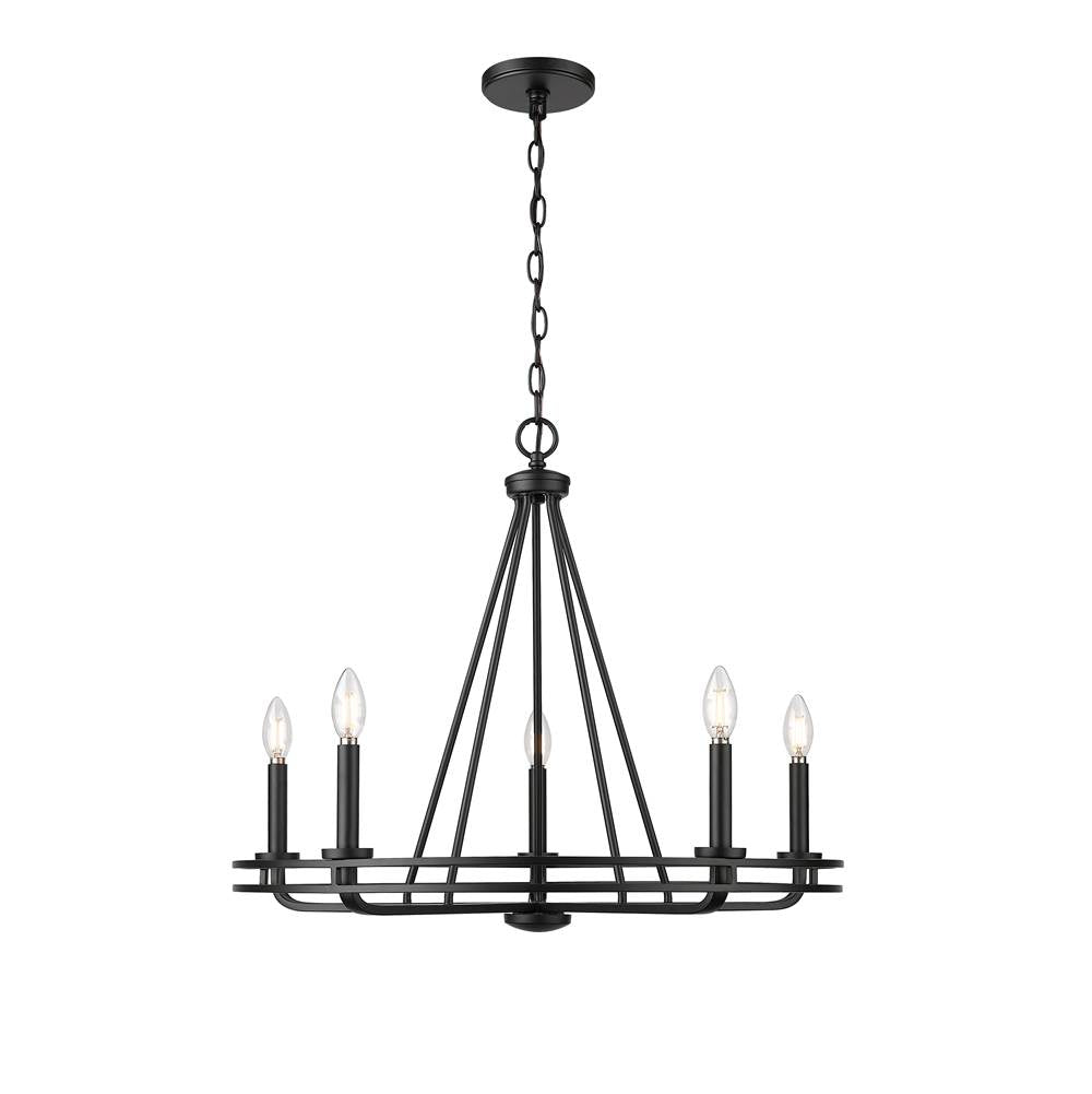 Millennium Lighting Jody 26.5'' Wide 5-light Chandelier - Matte Black