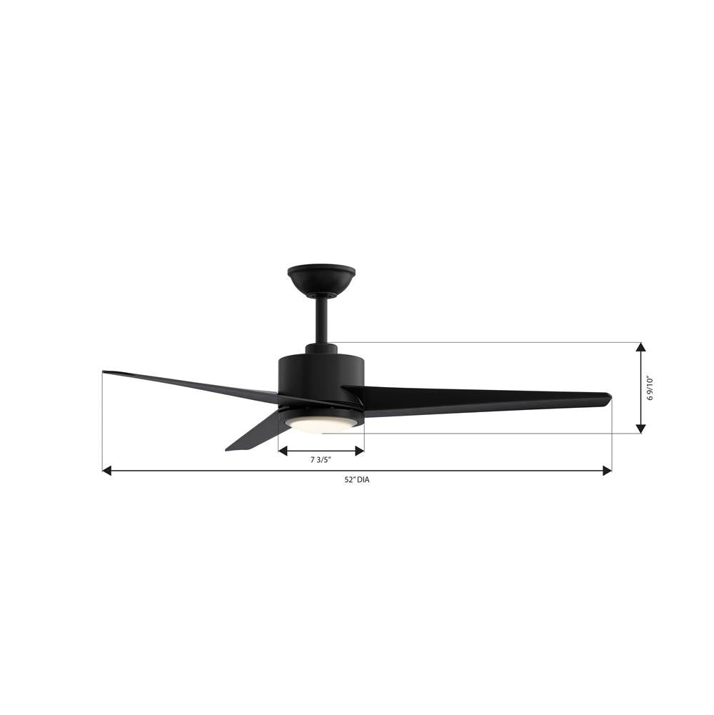 Minka Aire F646L-CL COAL Verna 52'' 5cct Led Ceiling Fan Image 2