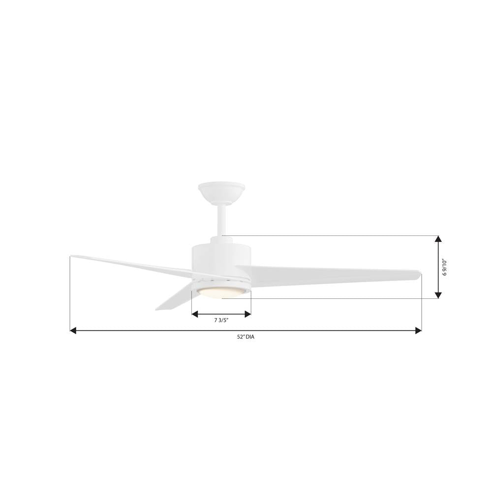Minka Aire F646L-WHF Flat White Verna 52'' 5cct Led Ceiling Fan Image 2