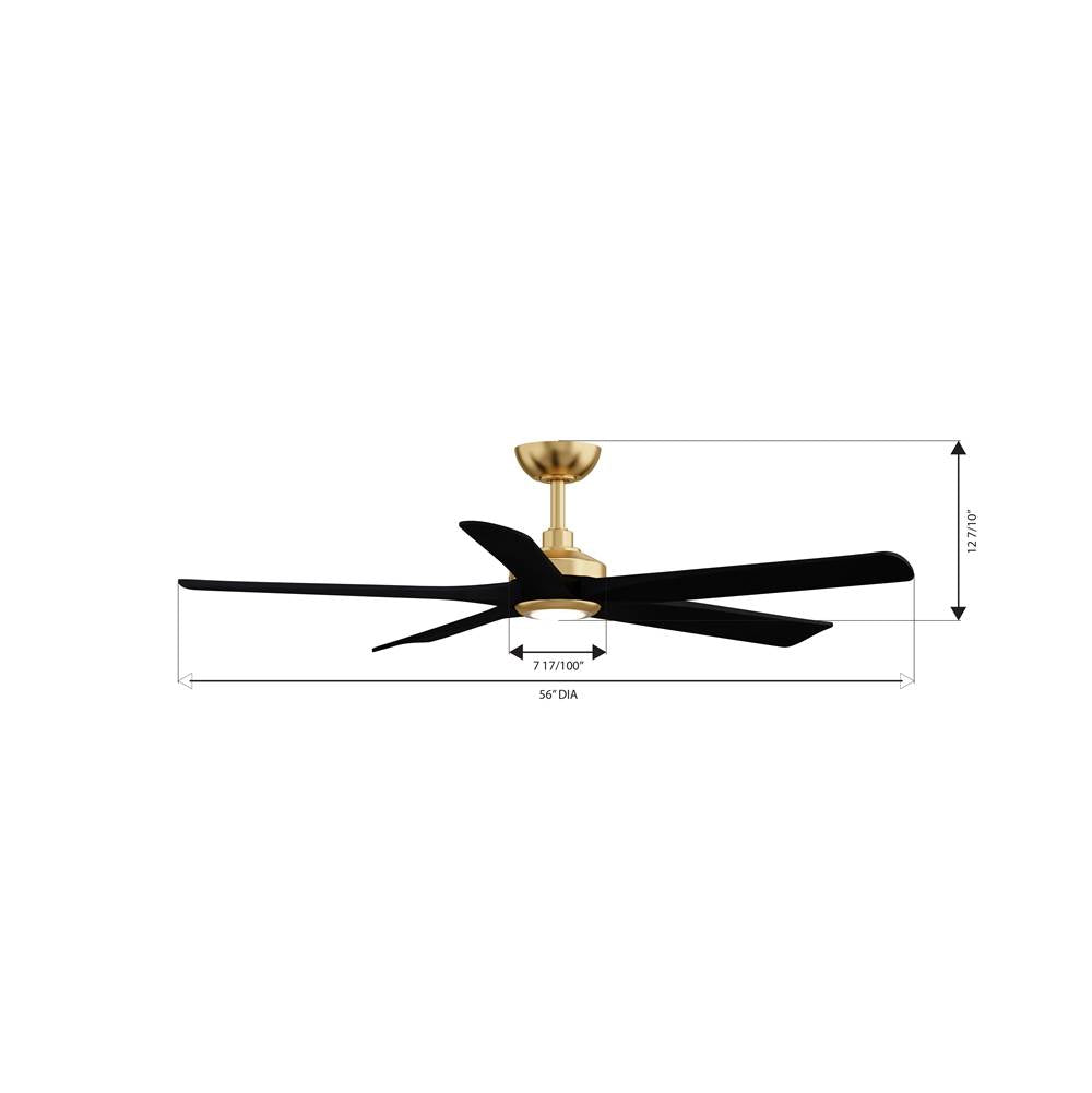 Minka Aire F793L-HBR/CL Heritage Brass Seressa 56'' 5cct Led Smart Ceiling Fan Image 2