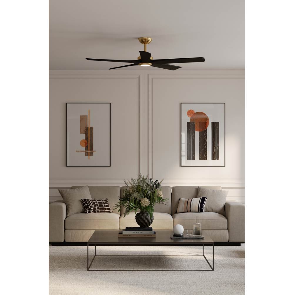 Minka Aire F793L-HBR/CL Heritage Brass Seressa 56'' 5cct Led Smart Ceiling Fan Image 3