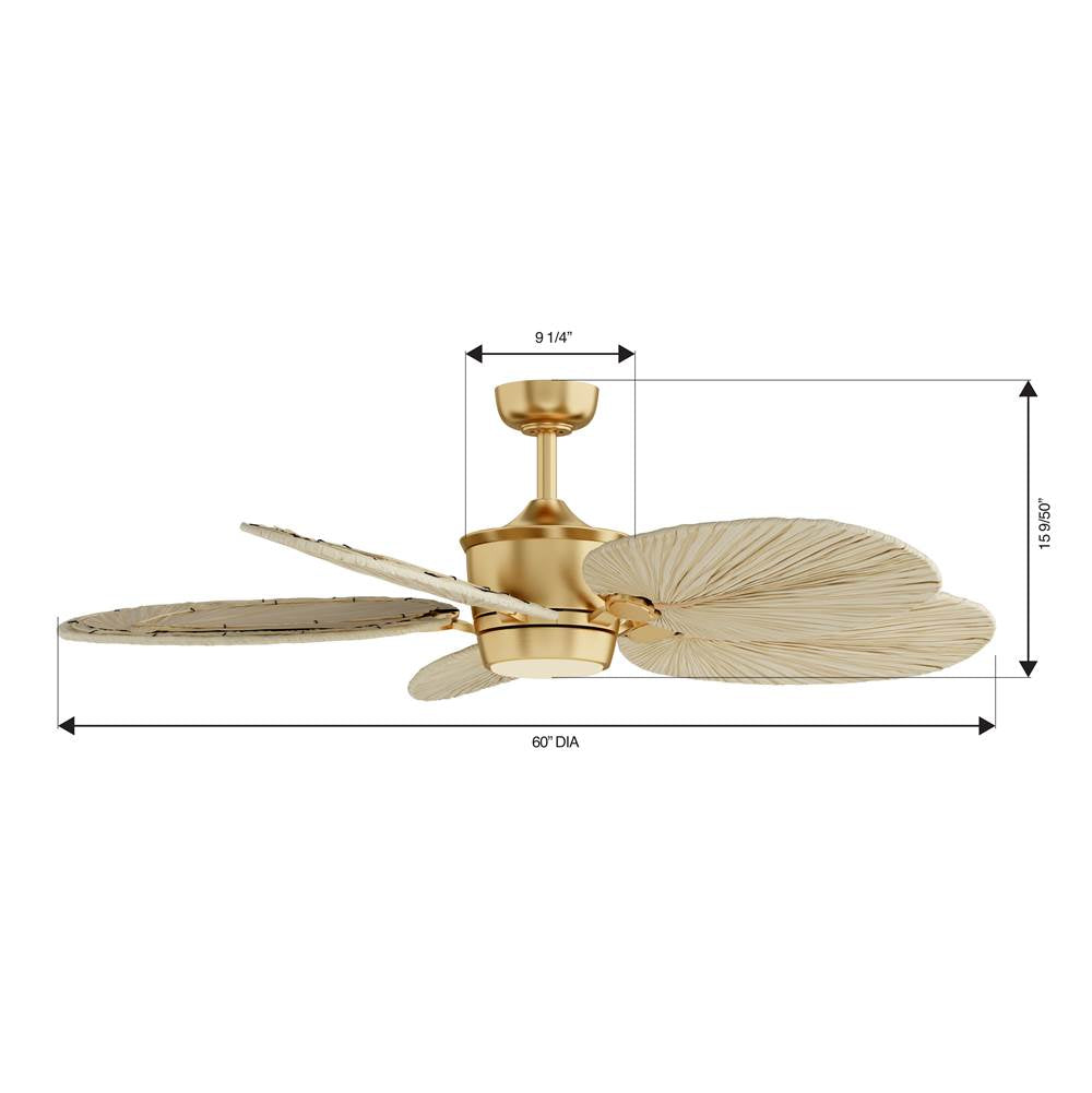 Minka Aire F798L-HBR/NPL Heritage Brass Portesa 60'' 5cct Led Smart Ceiling Fan Image 2