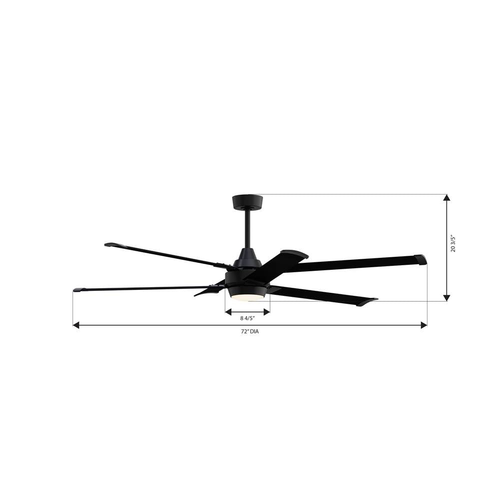 Minka Aire F893L-CL COAL Soarin 72'' 5cct Led Smart Ceiling Fan Image 2