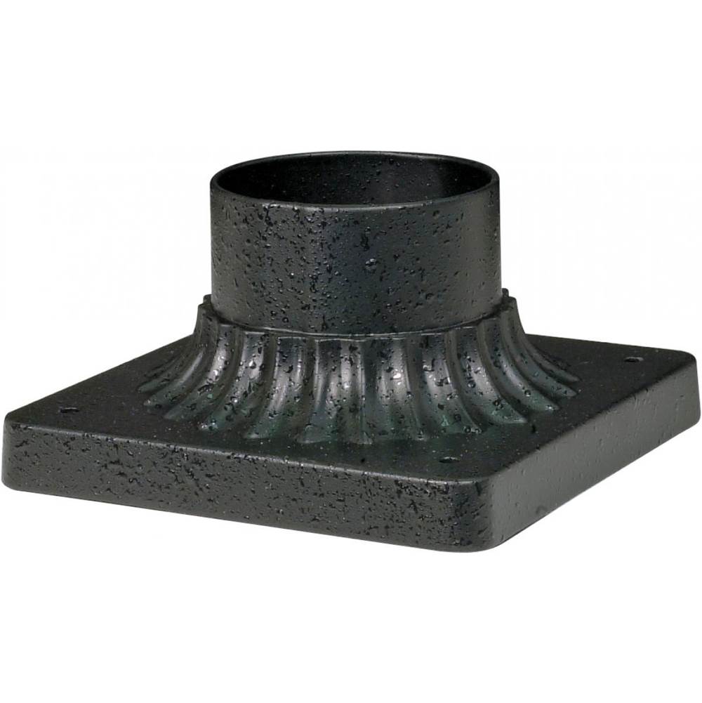 Nuvo Satco Aluminum Post Base Text Black
