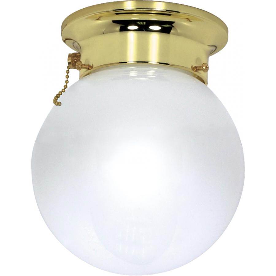 Nuvo  1 Light 6'' Flush With Pull Chain