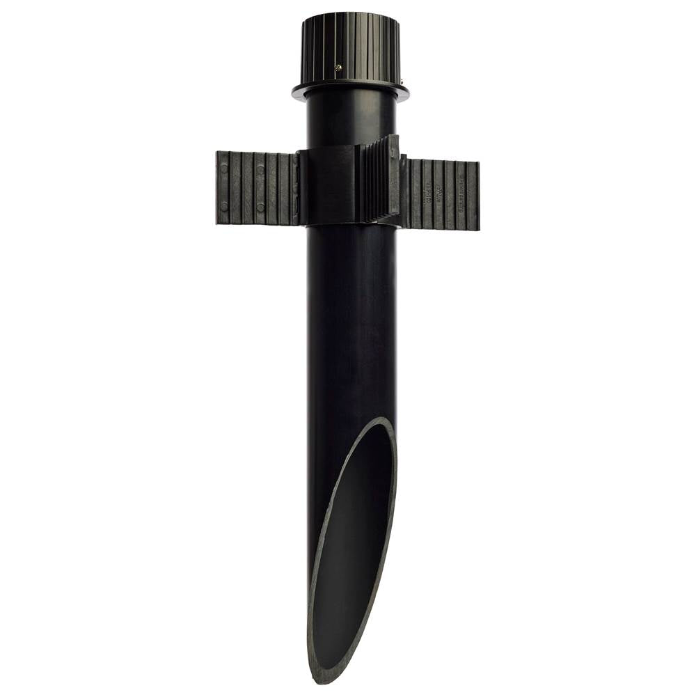 Nuvo  3 Inch Diameter Mounting Post; Pvc; Matte Black
