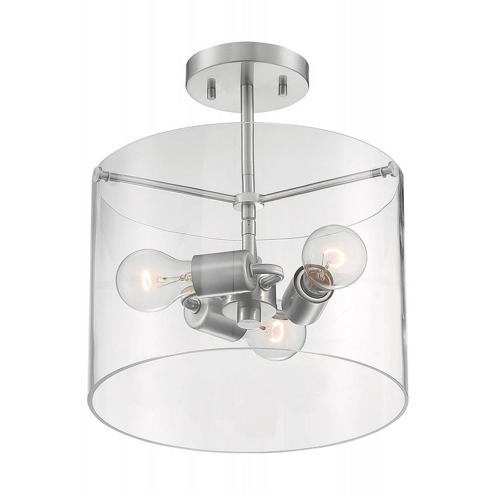 Nuvo Sommerset 3 Light Semi Flush