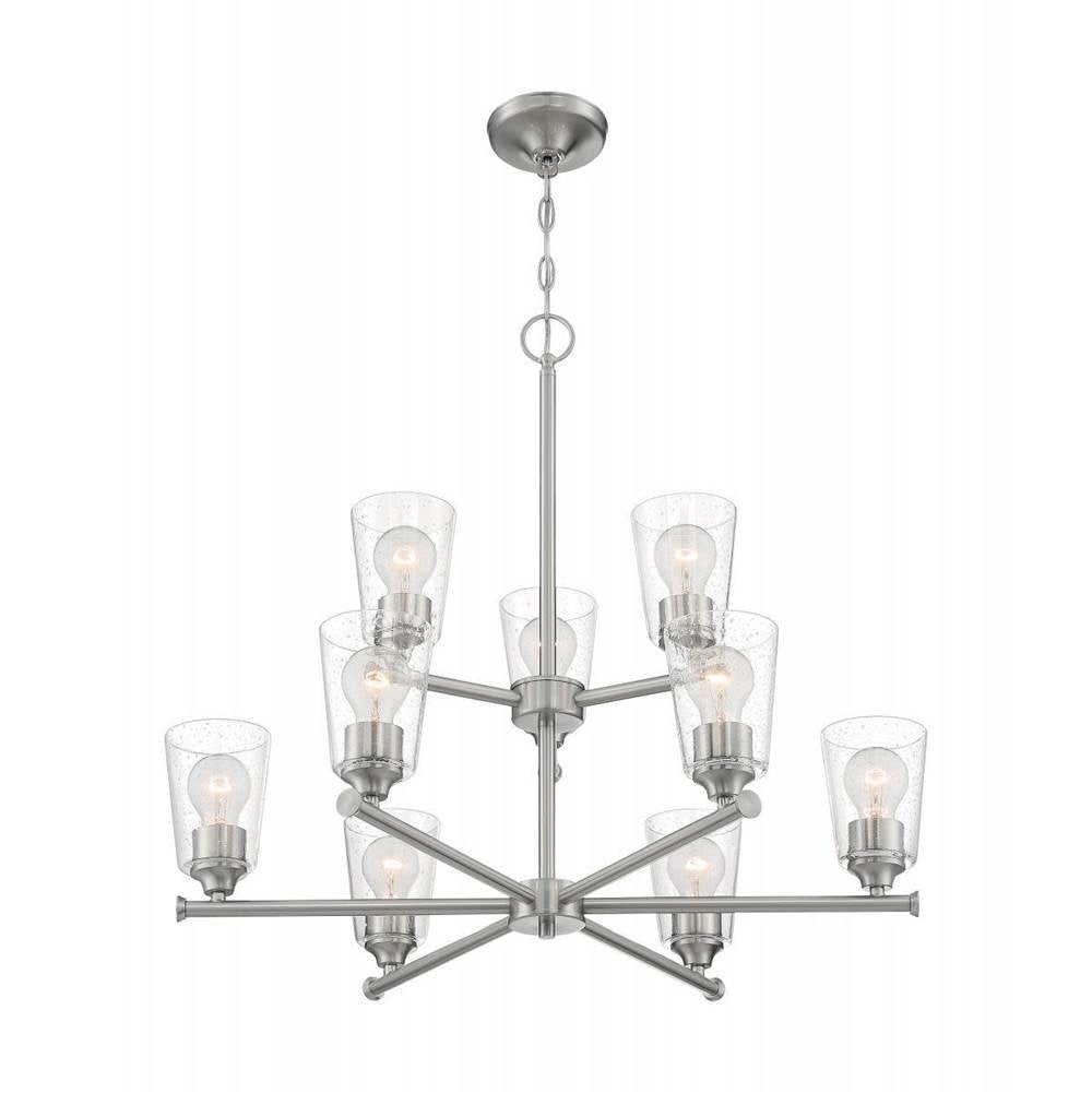 Nuvo Bransel 9 Light Chandelier
