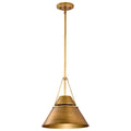 Nuvo Adina 1 Light Medium Pendant; Natural Brass Finish
