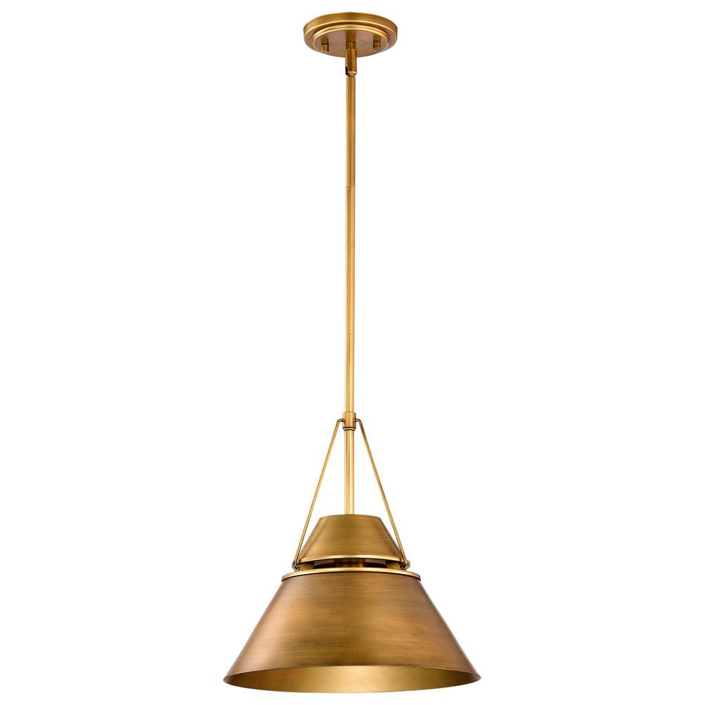 Nuvo Adina 1 Light Medium Pendant; Natural Brass Finish
