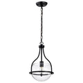 Nuvo Amado 1 Light Pendant; 10 Inches; Matte Black Finish; Clear Glass