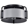 Nuvo Altos 3 Light Semi Flush; 14 Inches; Gray And Matte Black Finish