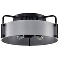 Nuvo Altos 4 Light Semi Flush; 18 Inches; Gray And Matte Black Finish