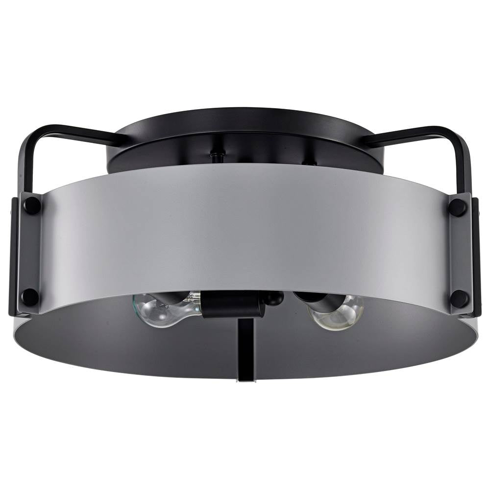 Nuvo Altos 4 Light Semi Flush; 18 Inches; Gray And Matte Black Finish
