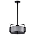 Nuvo Altos 3 Light Small Pendant; Gray And Matte Black Finish