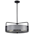 Nuvo Altos 5 Light Large Pendant; Gray And Matte Black Finish