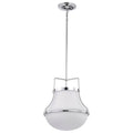 Nuvo Valdora 1 Light Flush Mount; 14 Inches; Polished Nickel; White Opal Glass