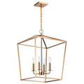 Nuvo Emma 4 Light Small Pendant; Burnished Brass Finish