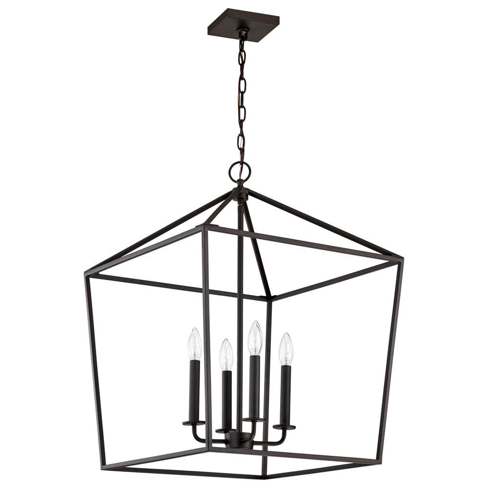Nuvo Emma 4 Light Small Pendant; Matte Black Finish