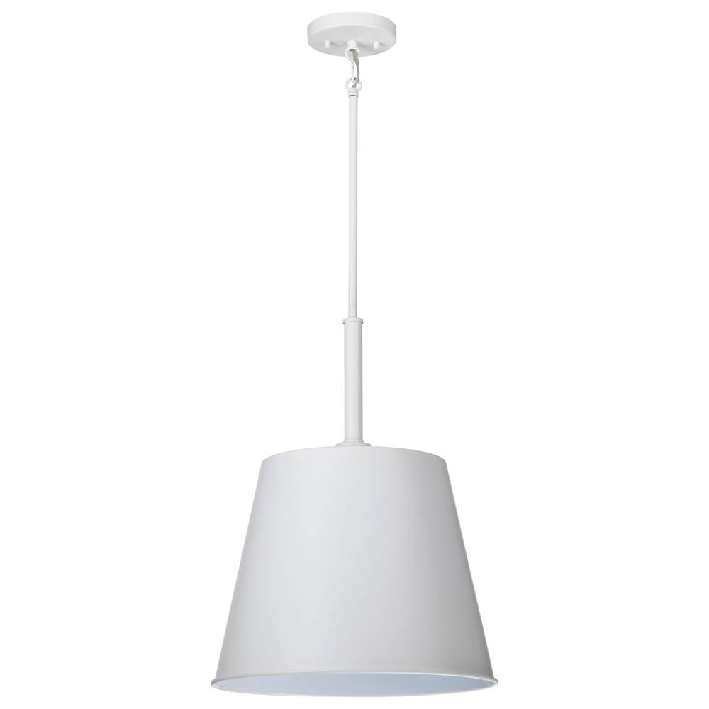 Nuvo Alexis 1 Light Large Pendant; Matte White Finish