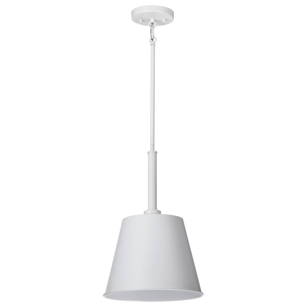 Nuvo Alexis 1 Light Small Pendant; Matte White Finish