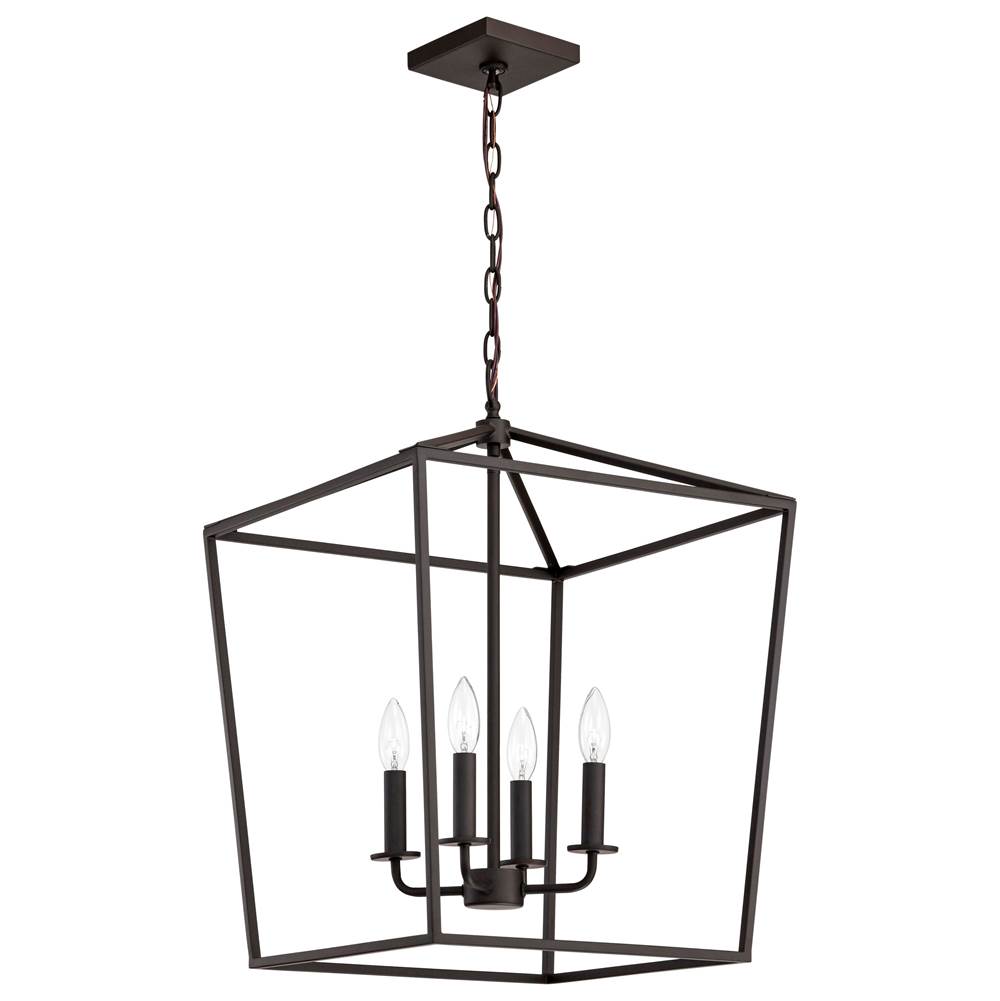 Nuvo Emma 4 Light Large Pendant; Dark Bronze Finish