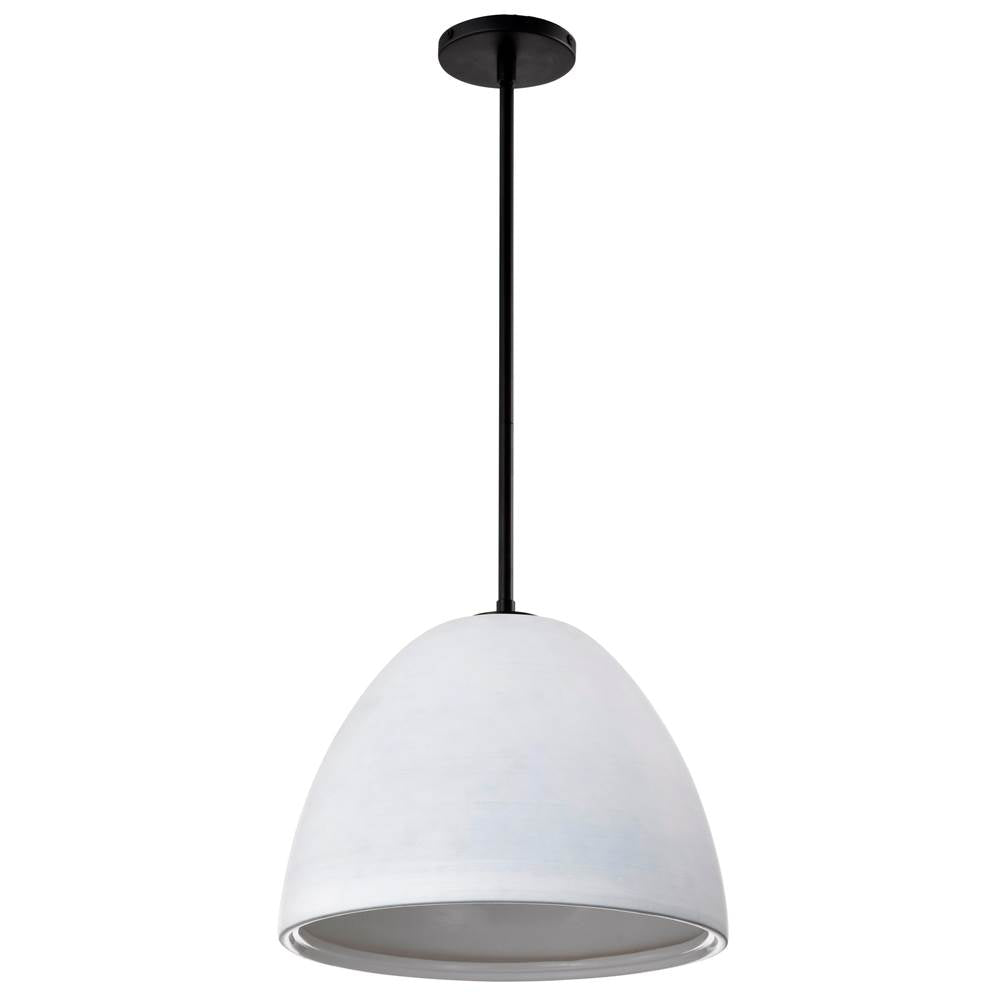 Nuvo Collins; 14 Inch Pendant; Ceramic With Silver Accents