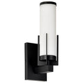 Nuvo Roselle; 1 Light Vanity; Matte Black With White Glass