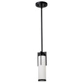 Nuvo Roselle; Mini Pendant; Matte Black With White Glass