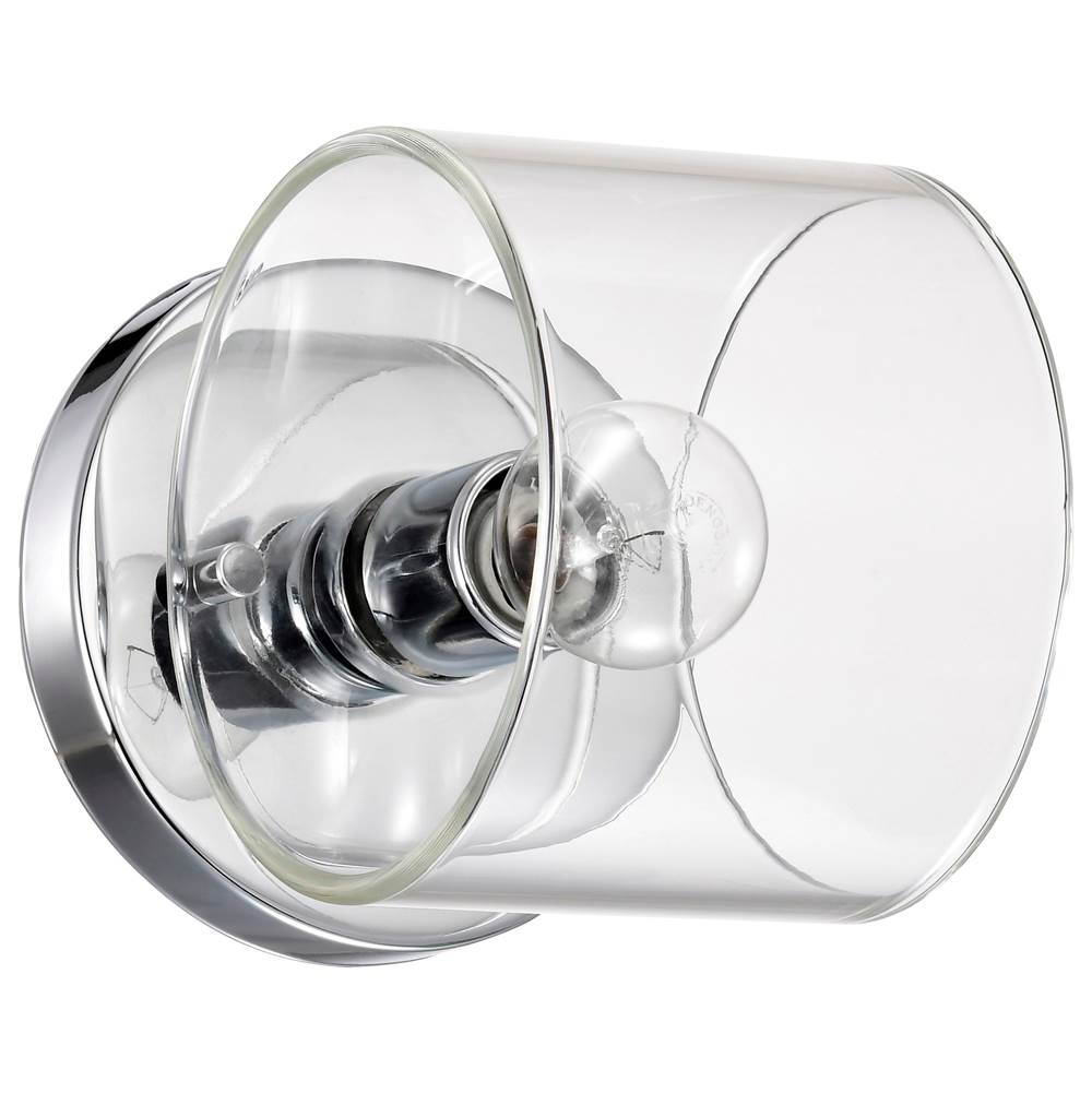 Nuvo Marlowe; 1 Light Vanity; Polished Nickel With Clear Glass