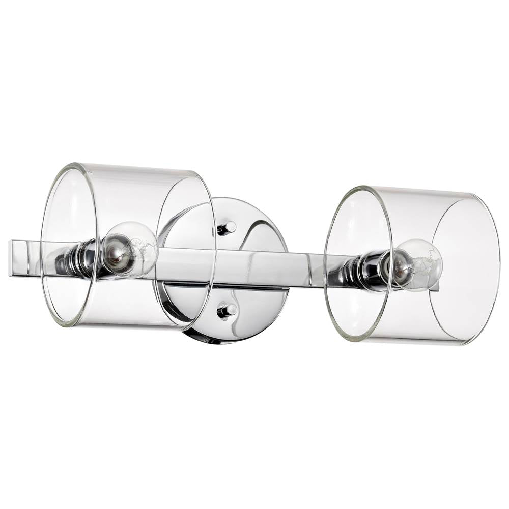 Nuvo Marlowe; 2 Light Vanity; Polished Nickel With Clear Glass