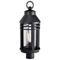 Nuvo Wilton; 1 Light Post Top; Matte Black With Clear Seeded Glass
