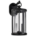 Nuvo Broadstone; 2 Light Medium Wall Lantern; Matte Black With Clear Seeded Glass