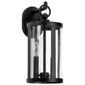 Nuvo Broadstone; 2 Light Large Wall Lantern; Matte Black With Clear Seeded Glass