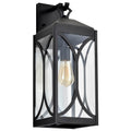 Nuvo Oaklyn; 1 Light Large Wall Lantern; Matte Black With Clear Glass