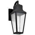 Nuvo Lawrence; 1 Light Medium Wall Lantern; Matte Black With Clear Seeded Glass