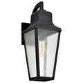 Nuvo Lawrence; 1 Light Large Wall Lantern; Matte Black With Clear Seeded Glass