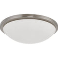 Nuvo Button Led Button Brushed Nickel 17'' Flush