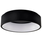 Nuvo 62-1452R1 Black Orbit - 20 Watt Led Flush Mount - Black Finish Image 1